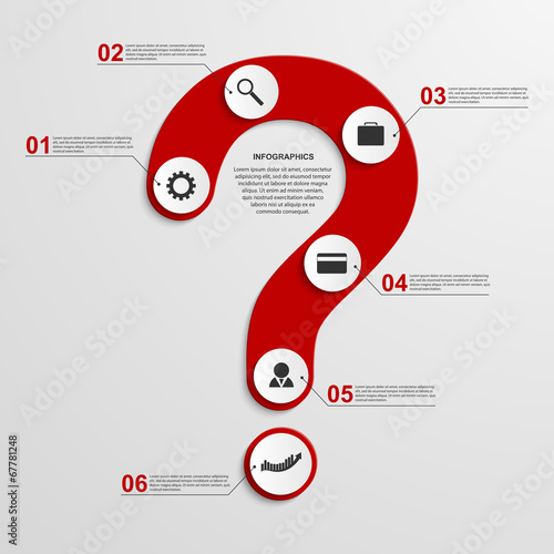 Abstract infographic in the form of question mark.