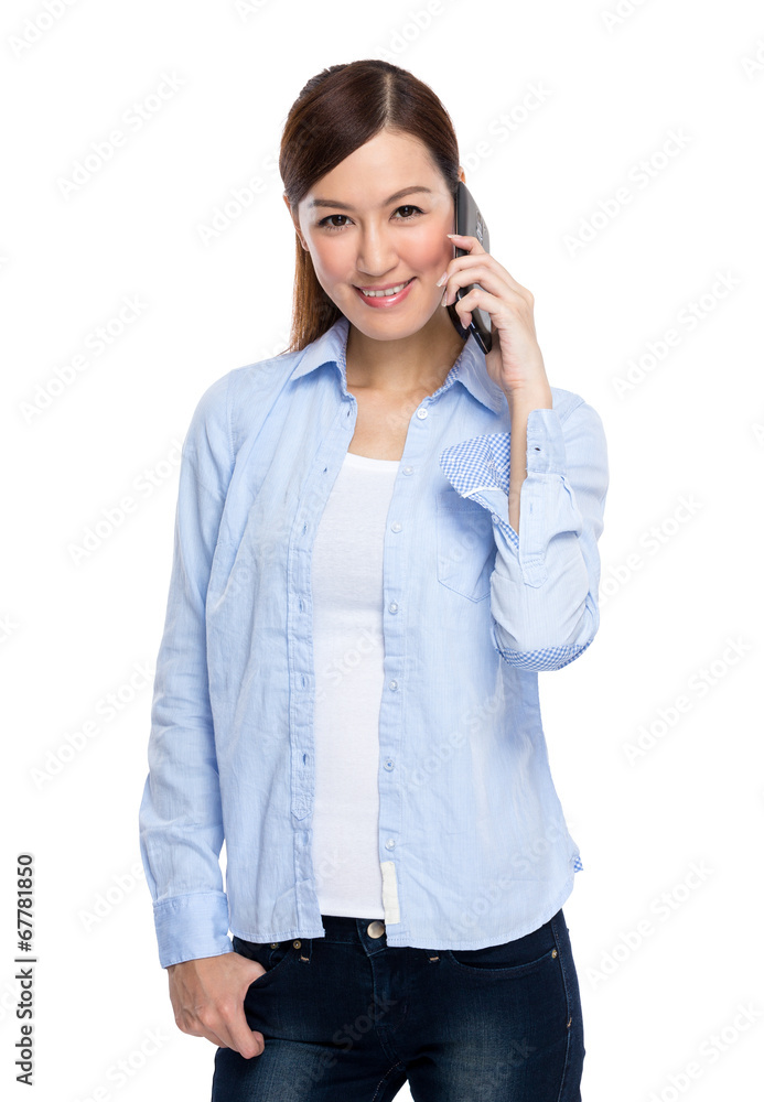 Asian Woman using mobile phone Asian Woman using mobile phone