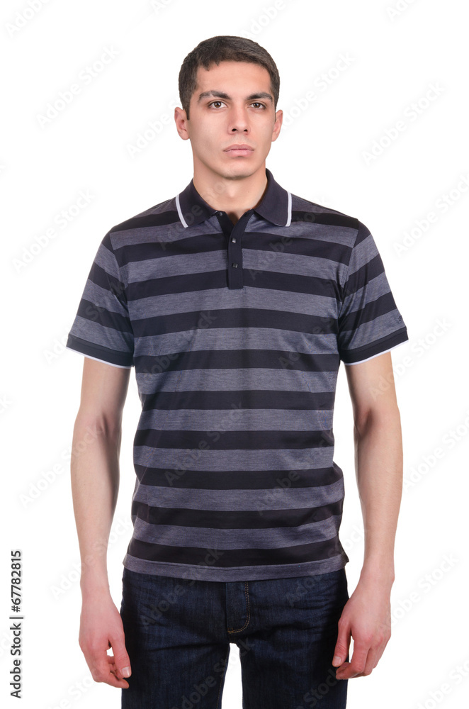 Fototapeta premium Male t-shirt isolated on the white background