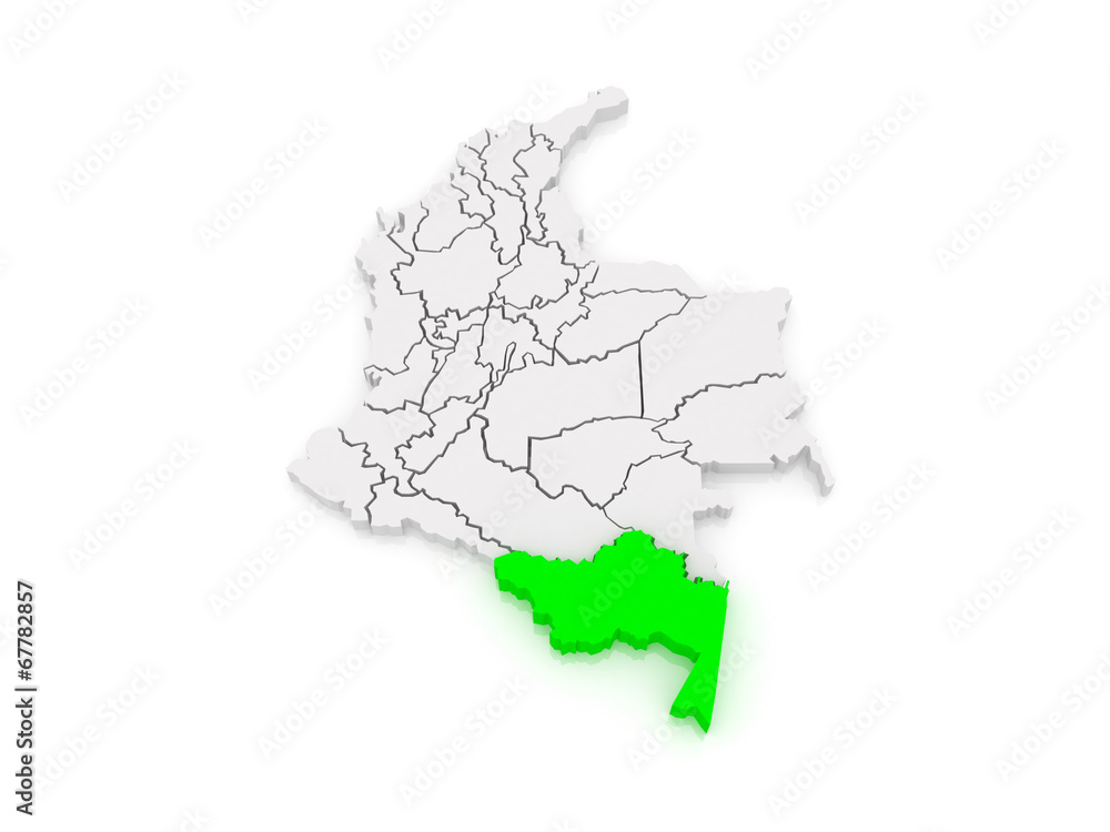 Obraz premium Map of Amazonas. Colombia.