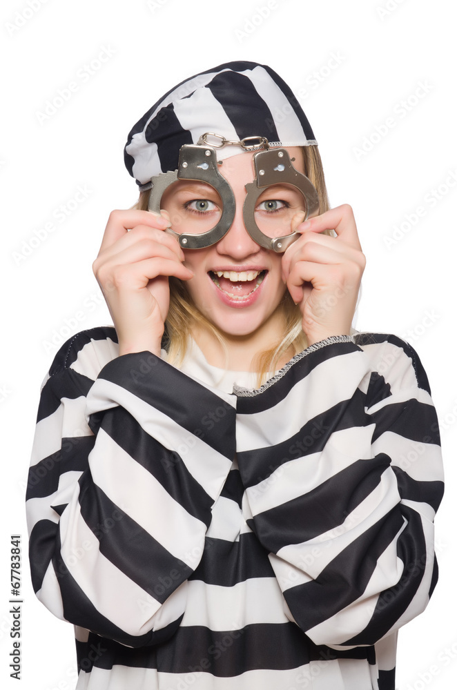 Funny prison inmate in concept Funny prison inmate in concept