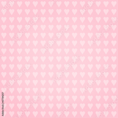 Hearts on pink background - retro seamless pattern