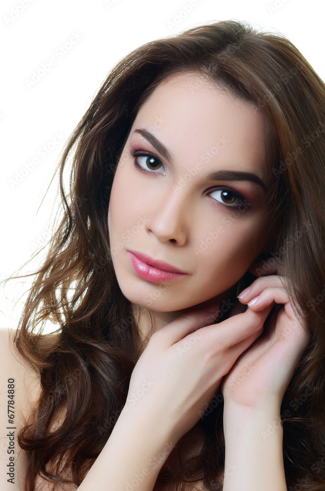 Portrait of the beautiful woman with a professional make-up Portrait of the beautiful woman with a professional make-up