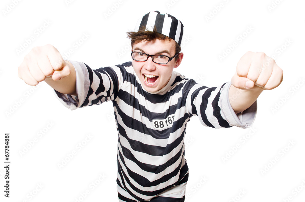 Funny prison inmate in concept Funny prison inmate in concept