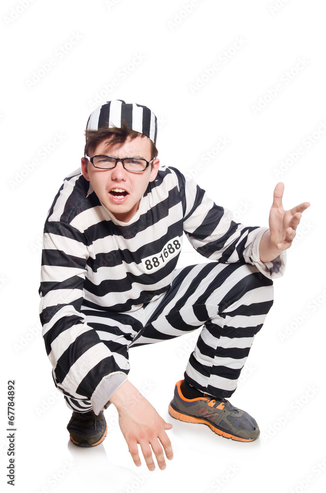 Funny prison inmate in concept Funny prison inmate in concept