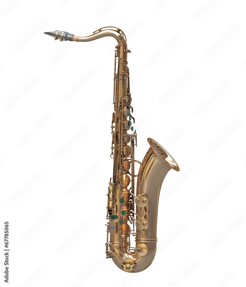 Naklejka premium Tenor saxophone instrument isolated