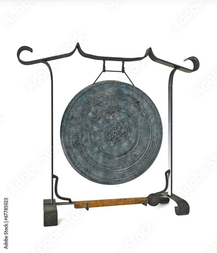 Gong isntrument isolated photo