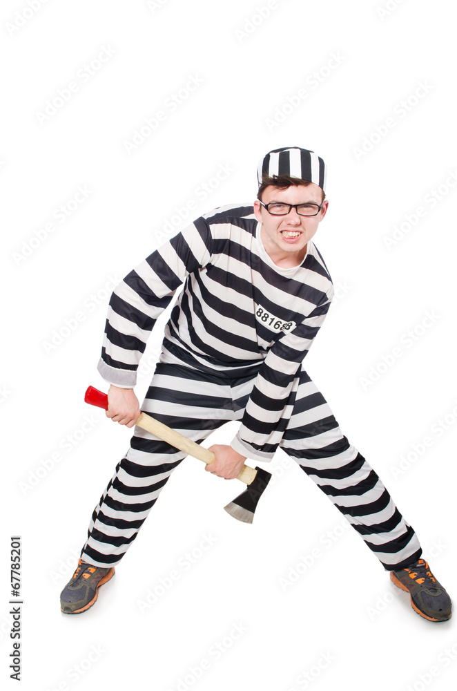 Funny prison inmate in concept Funny prison inmate in concept
