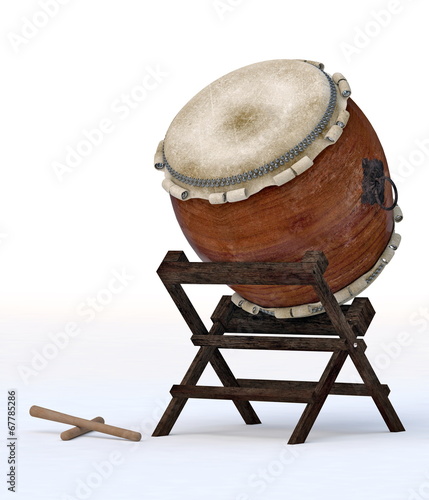 Taiko instrument isolaetd photo