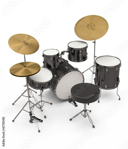 Drums set isolated