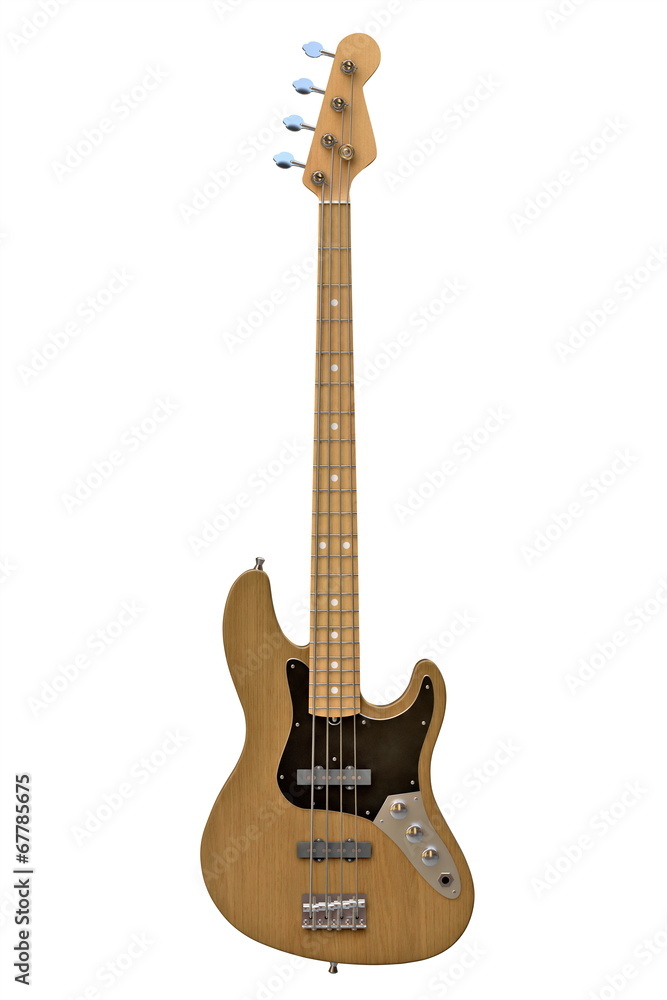 Fototapeta premium Electric bass guitar isolated