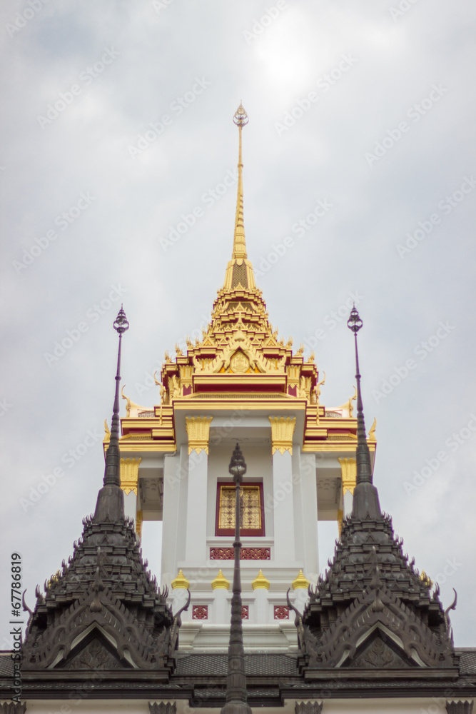 Fototapeta premium Loha Prasat Metal Palace in Bangkok Thailand