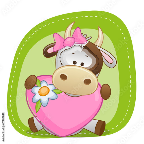 Cow with heart