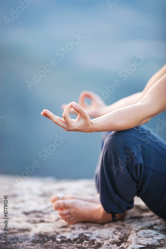 Close up of female hand zen gesturing