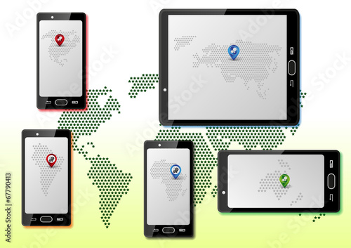 Smart phones with maps