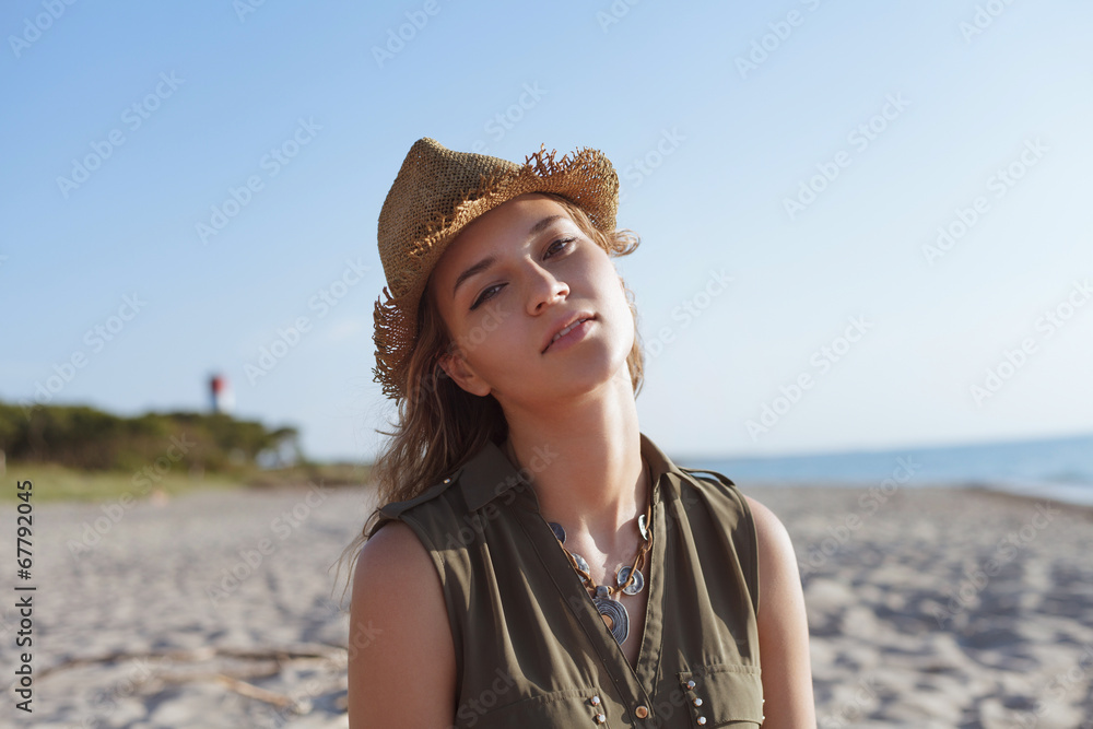 Beautiful girl on a beach