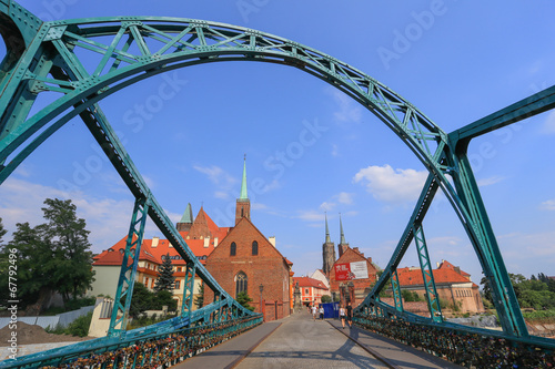 Wrocław - Ostrów Tumski - most zakochanych