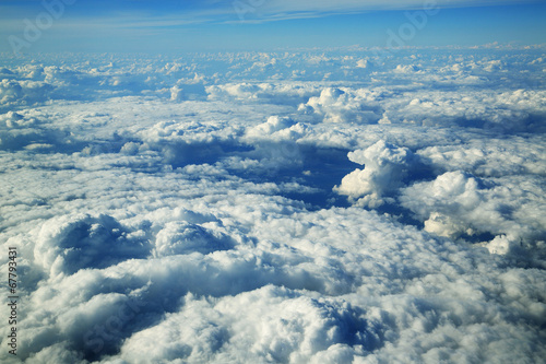 Cloud formations seen from the plane