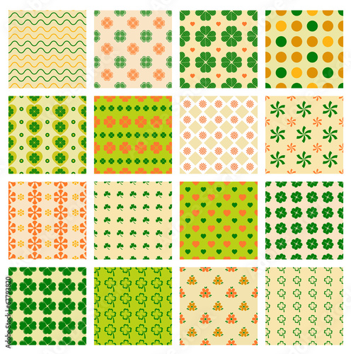 seamless patterns with clover