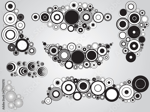 Mass circles illustrated on white