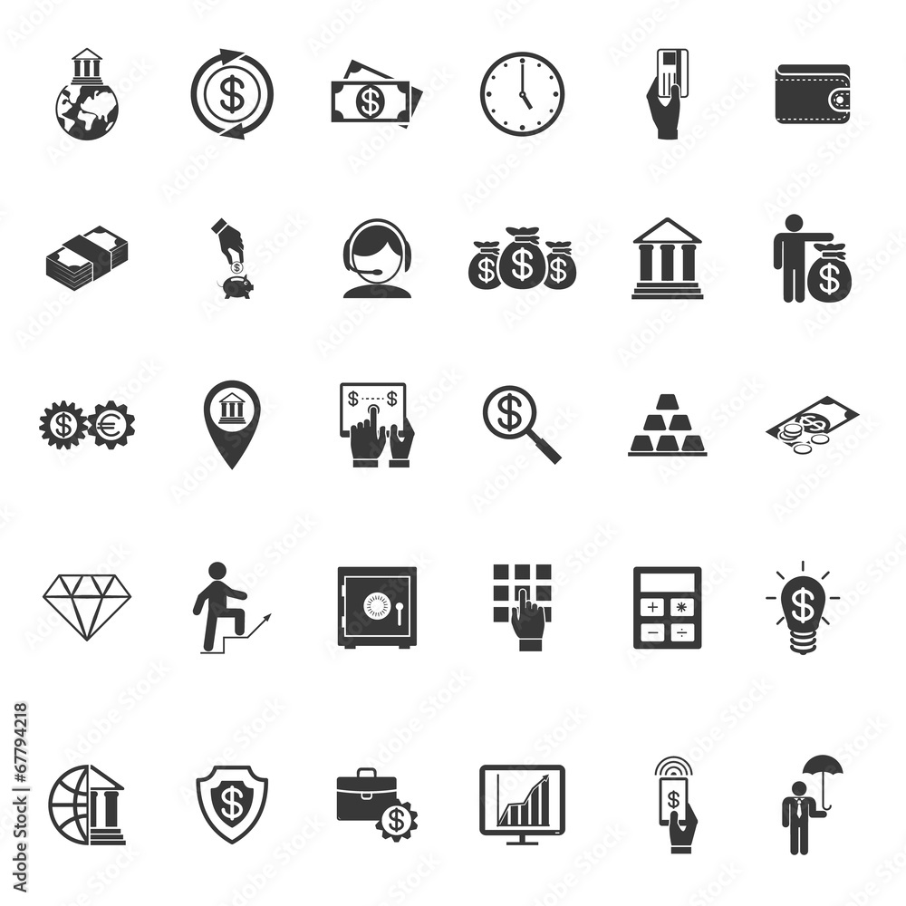 Large set of money  banking and finance icons