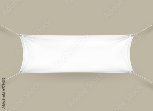 Blank white rectangular horizontal banner
