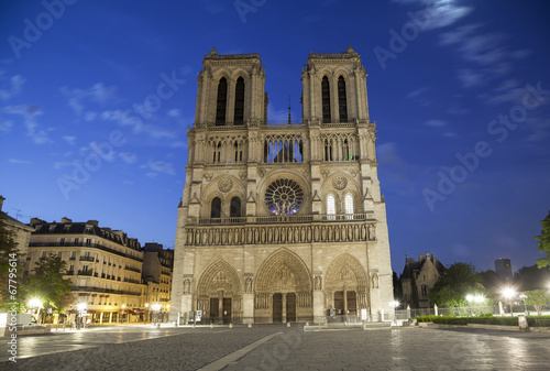 Notre Dame de Paris at early morning