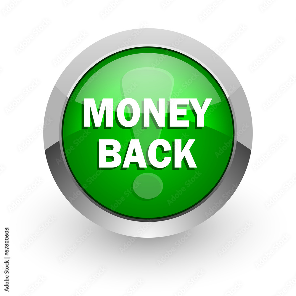 money back green glossy web icon money back green glossy web icon