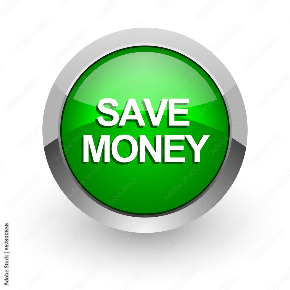 save money green glossy web icon save money green glossy web icon
