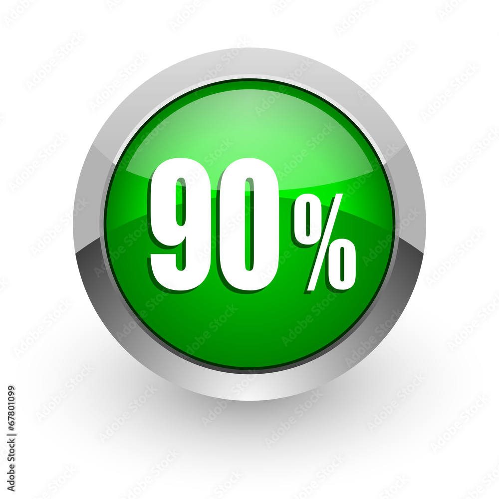 90 percent green glossy web icon 90 percent green glossy web icon
