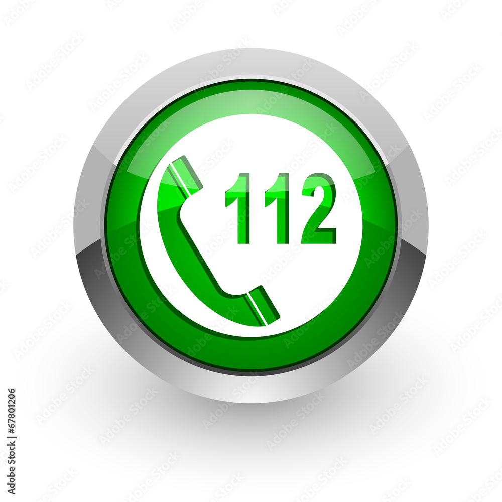 emergency call green glossy web icon emergency call green glossy web icon