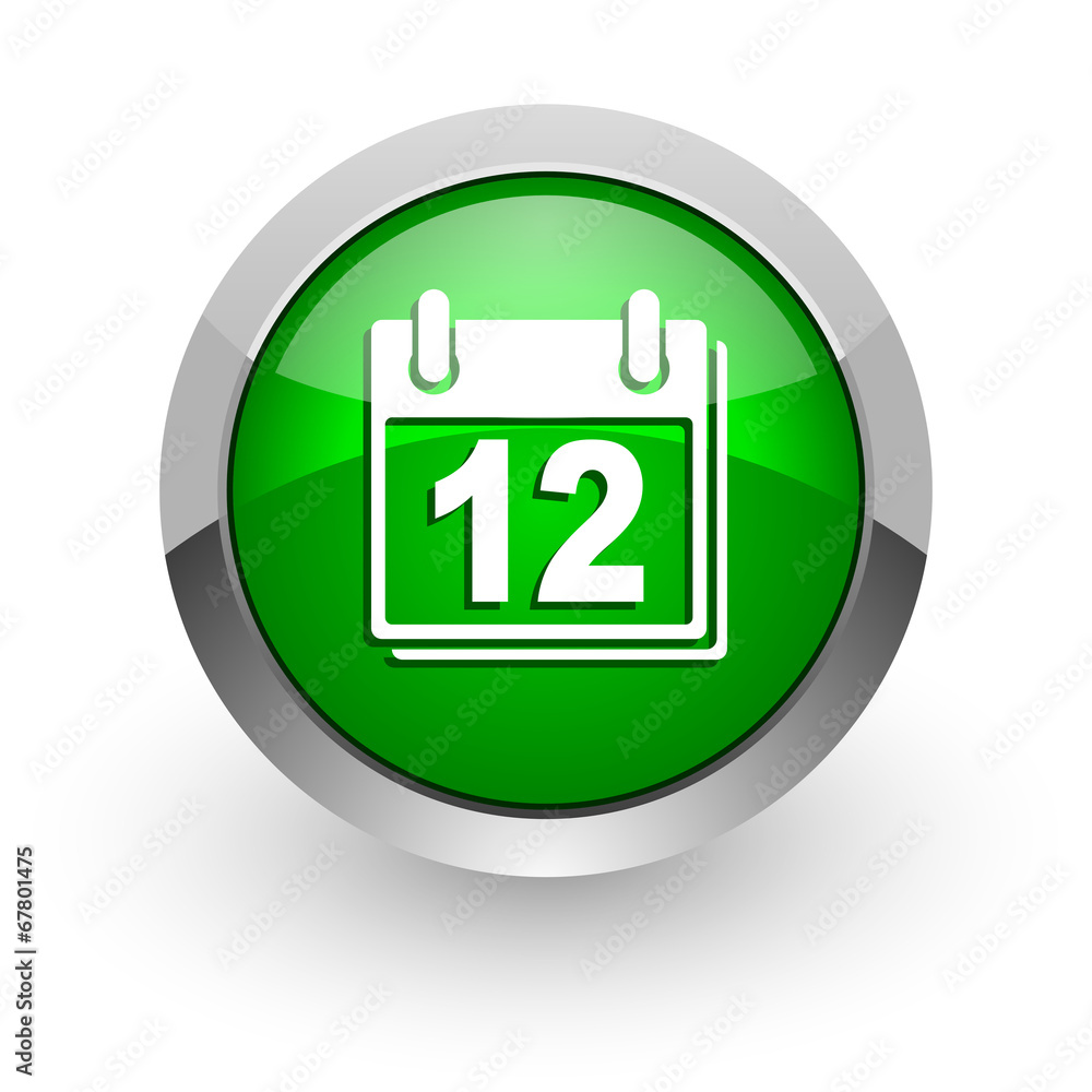 calendar green glossy web icon calendar green glossy web icon