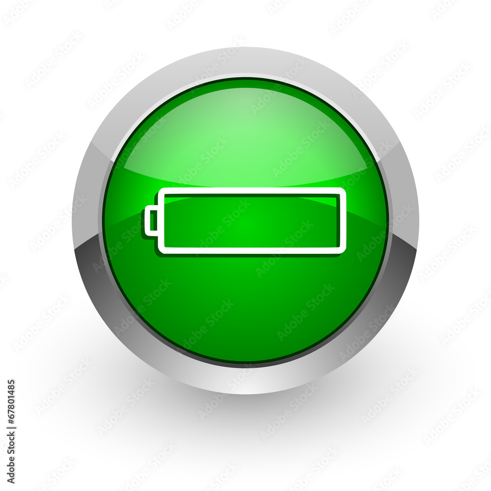 battery green glossy web icon battery green glossy web icon