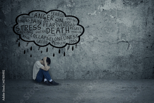 Young man getting pressure