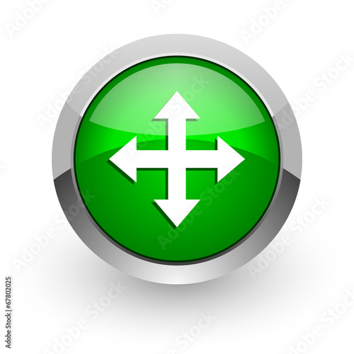 Free Download arrow green glossy web icon - GFXLoad
