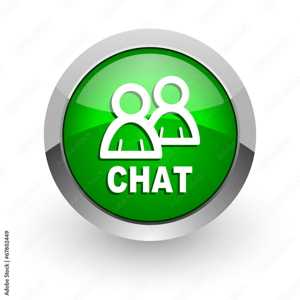 chat green glossy web icon chat green glossy web icon