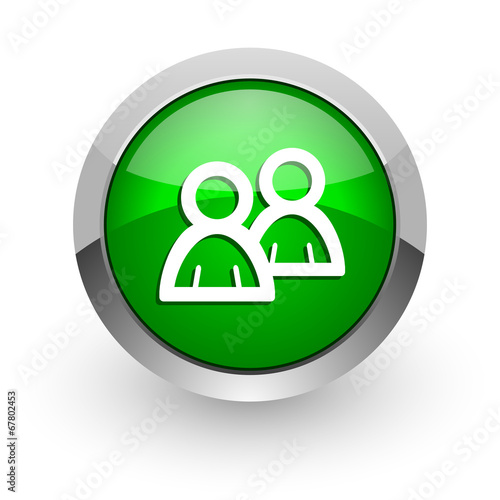 forum green glossy web icon