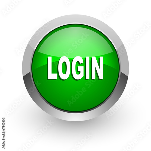 login green glossy web icon