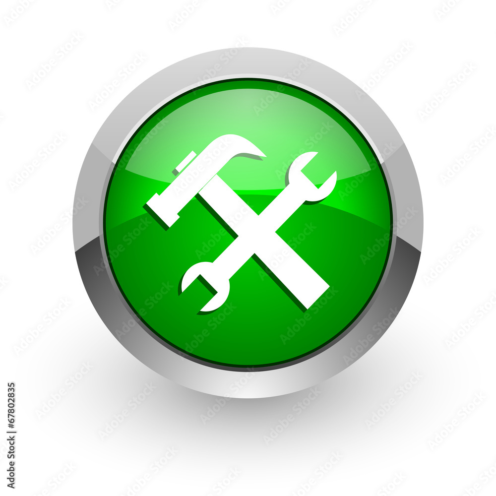 tool green glossy web icon tool green glossy web icon