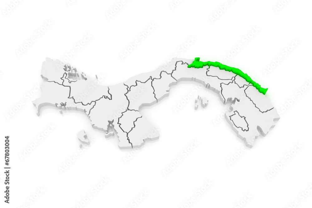 Map of Guna Yala. Panama. Map of Guna Yala. Panama.