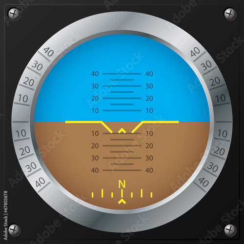 Airplane attitude indicator design