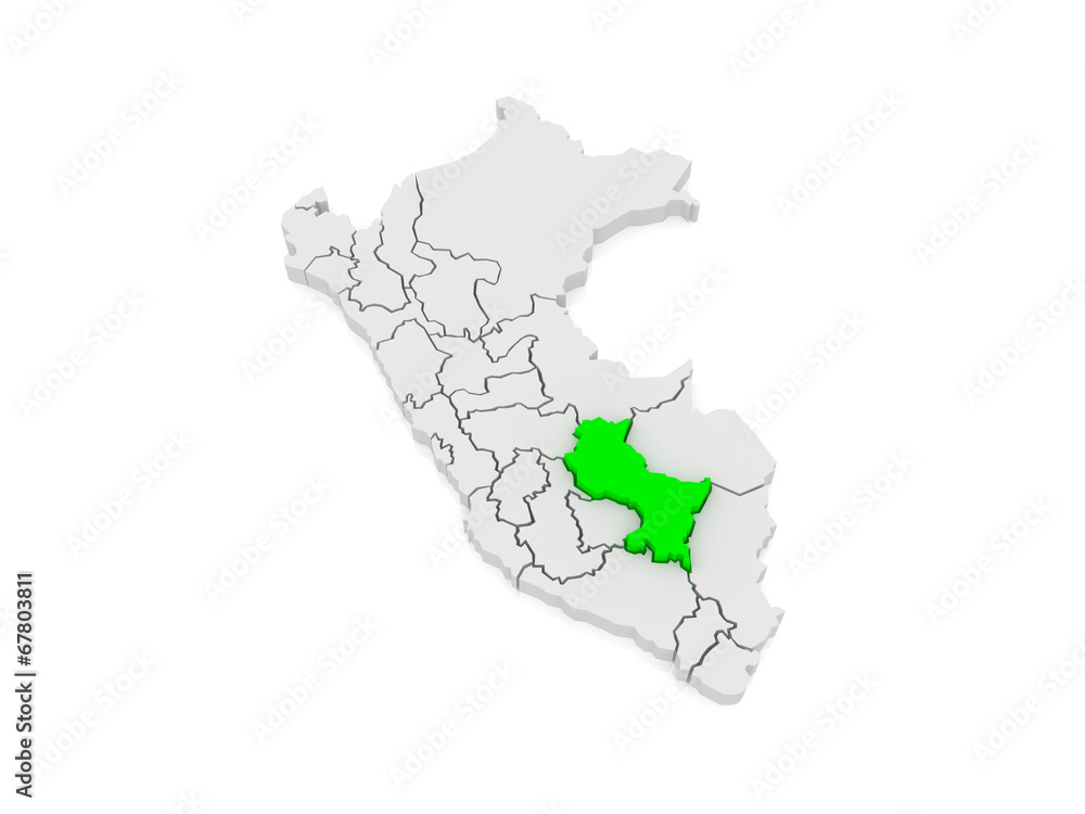 Fototapeta premium Map of Cusco. Peru.