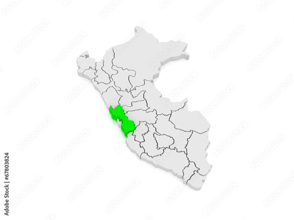 Map of Lima. Peru.