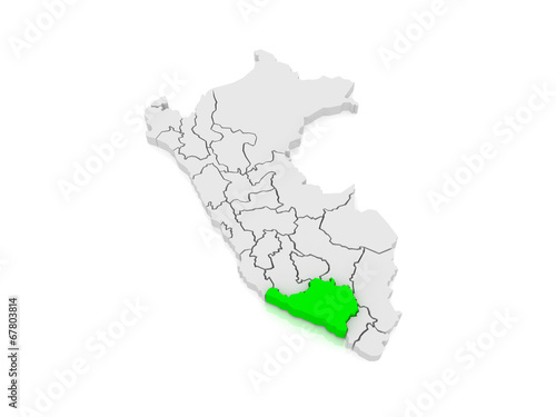 Map of Arequipa. Peru.