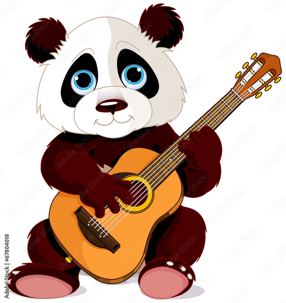 Obraz premium Panda guitarist