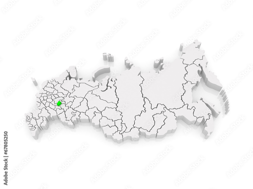 Map of the Russian Federation. Republic of Chuvashia. Map of the Russian Federation. Republic of Chuvashia.