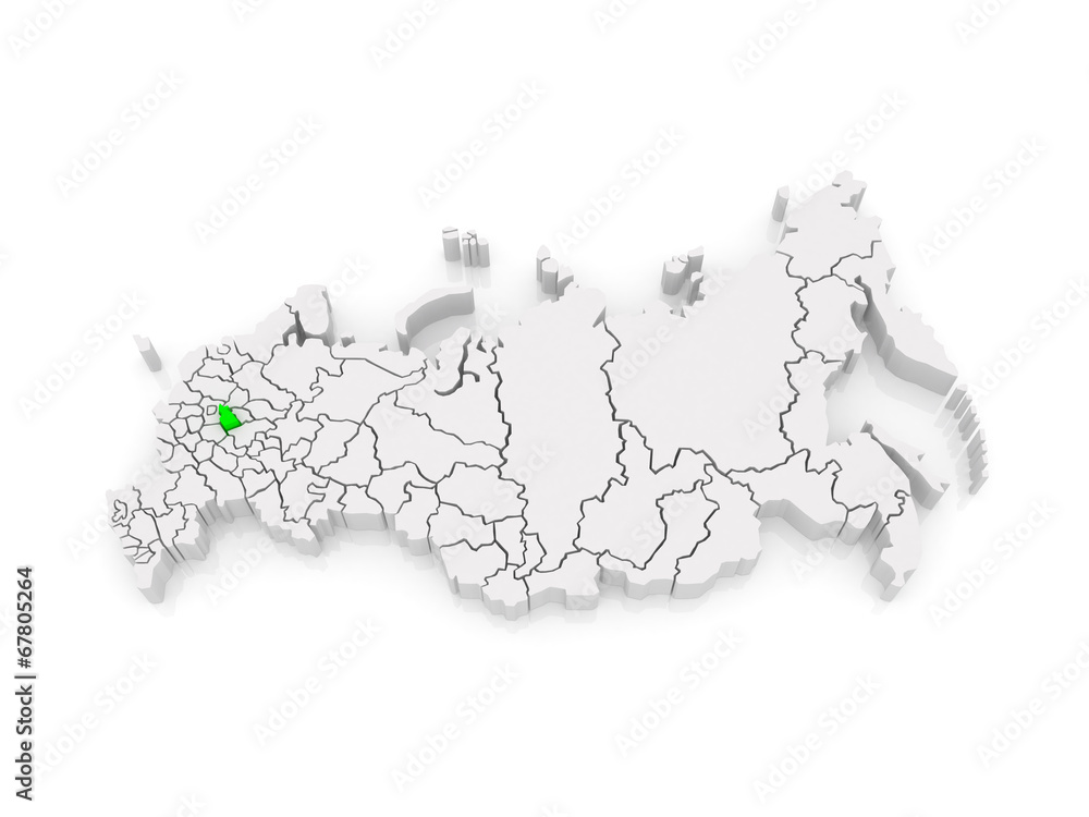 Map of the Russian Federation. Vladimir region. Map of the Russian Federation. Vladimir region.