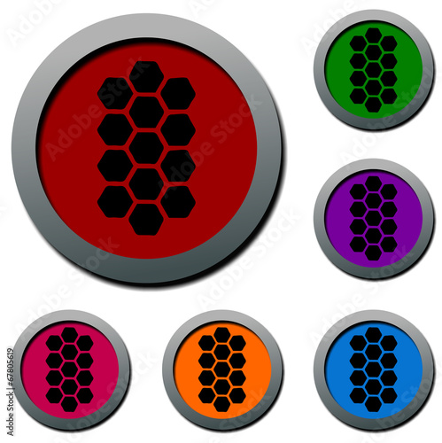web button / circle frame / speech bubble