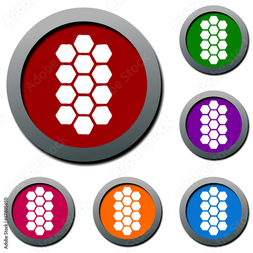 web button / circle frame / speech bubble