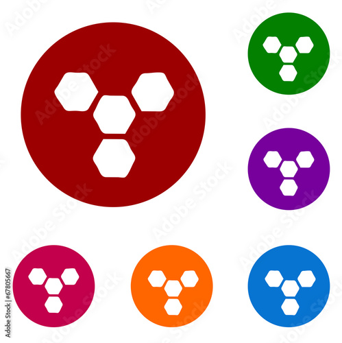 web button / circle frame / speech bubble